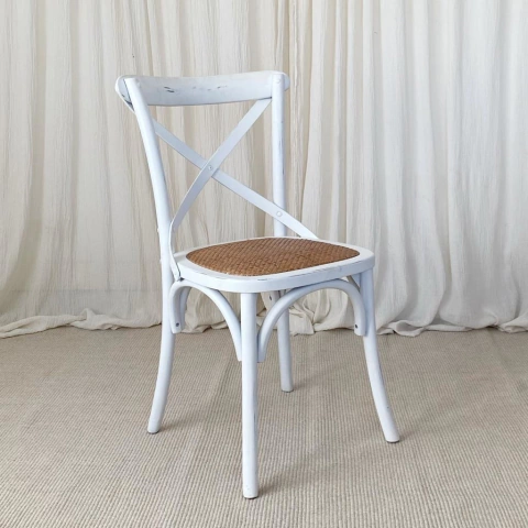 SILLA CROSS CHAIR ANTIQUE BLANCA