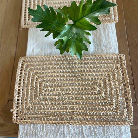 INDIVIDUAL RECTANGULAR RATAN CALADO 28X48CM