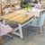 MESA DE MADERA CON PATA DE HIERRO DE 1,30X2,78X0,76H.