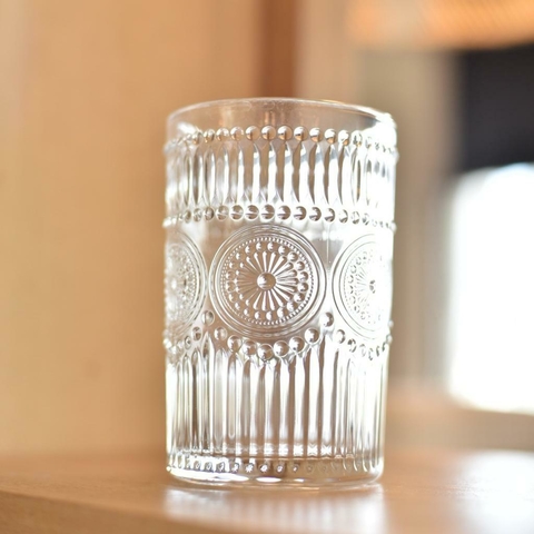 VASOS DE VIDRIO, MODELO ALTOS DE SUNFLOWERS. SET POR 6 UNIDADES.