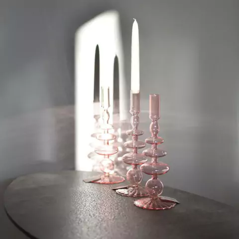 PORTAVELA DE VIDRIO PINK