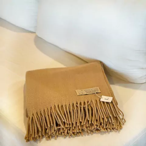 MANTA CLASICA CANELA 1,60 X 2,20