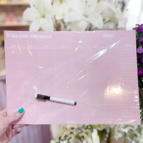 PLANNER MENSUAL IMANTADO 25X35 ROSA