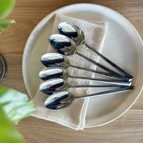 CUCHARA DE POSTRE ACERO INOX. 18 CM SETX6