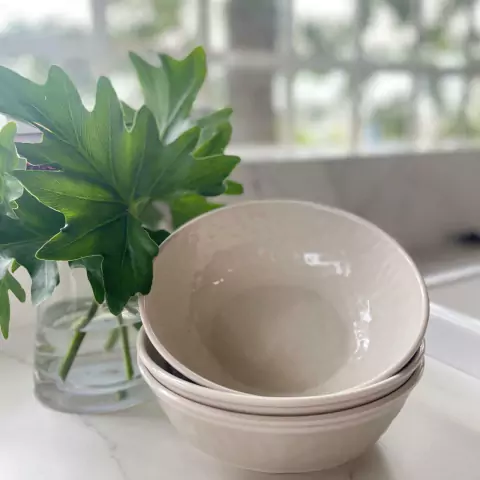 BOWL DE MELAMINA BEIGE 680 ML