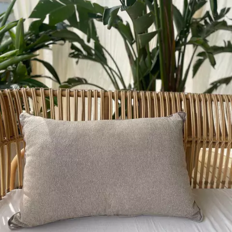 ALMOHADON OXFORD TUSSOR BEIGE/CRUDO 75X45 CM