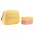 LUNCHERA TERMICA POLARBOX CON DOS TUPPER AMARILLA C/CORREA ROSA