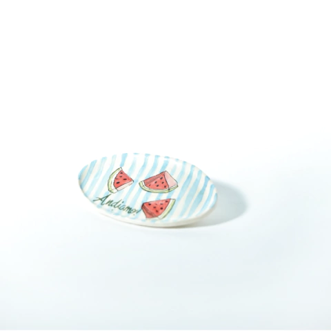 BANDEJA OVAL CERAMICA SANDIA TROZOS14,5 CM