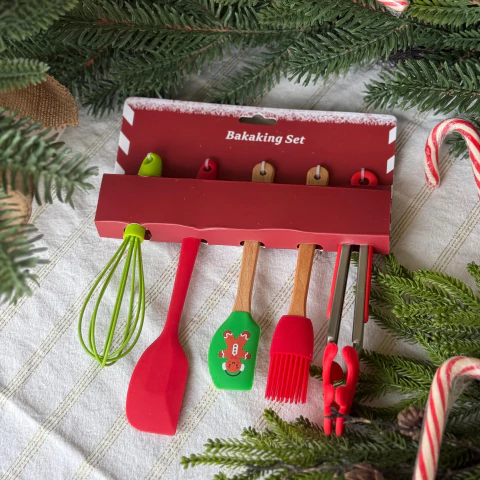 SET X5 BATIDOR/ESPA. 20/18 CM/PINCEL/PINZA NAVIDAD