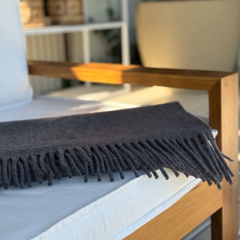 CHALL GRIS LANA 52X220 CM