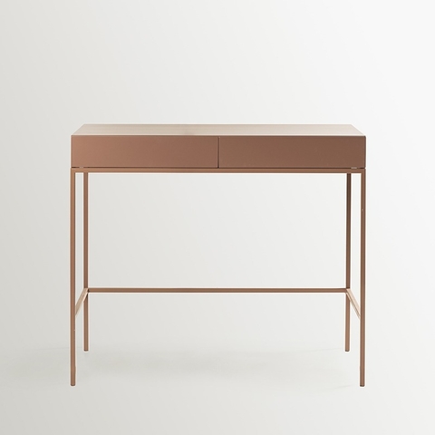 ESCRITORIO MINI MADERA LAQUEADA Y HIERRO MONOCROMO - comprar online