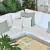 SOFA ESQUINERO CLASICO 2,6X3X1 C/FUNDA TUSSOR BLANCO - comprar online