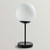 LAMPARA DE MESA DE HIERRO Y VIDRIO OPAL PIE REDONDO - comprar online