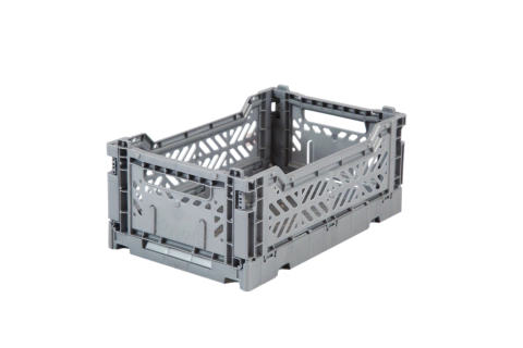 CANASTO PLEGABLE MINI 17X26.5 GRIS TOPO