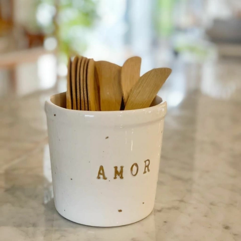 MACETA CILINDRO CRUDA (EDICION NAVIDAD)