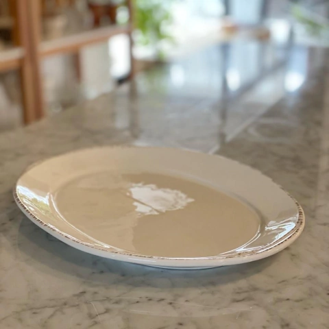 BANDEJA DE CERAMICA CRUDA OVALADA ESPARTA 0,25X0,34 CM