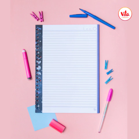 Repuesto hojas A4 RAYADO con margen diseñado "LUNAS VIOLETA" - comprar online