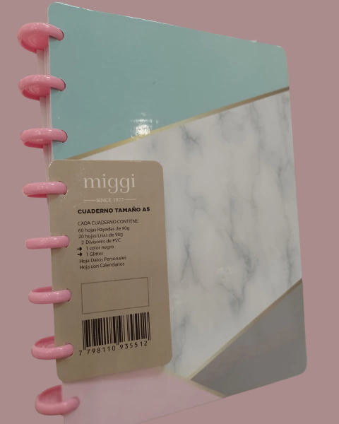 Cuaderno inteligente A5 MIGGI "ECRIDOR"