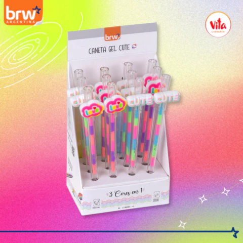 Lapicera gel varios colores brw CUTE Y LOVE