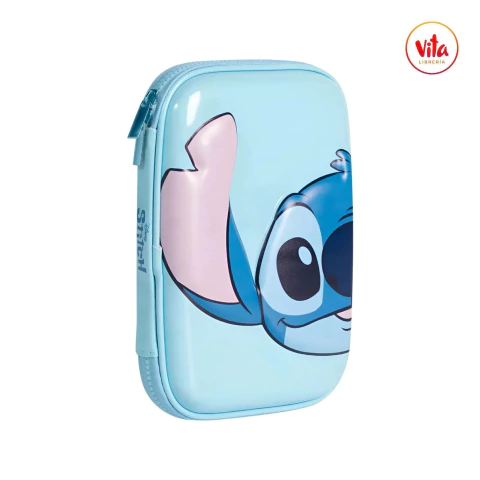 Cartuchera mooving 1 piso eva "STITCH CELESTE" - comprar online