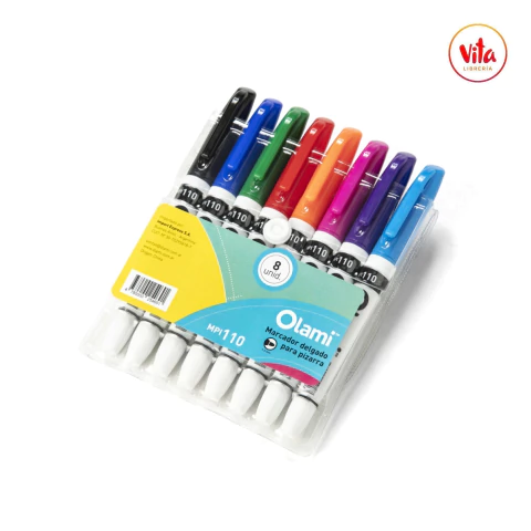 Marcadaro fino olami para pizarra x8 SURTIDOS - comprar online