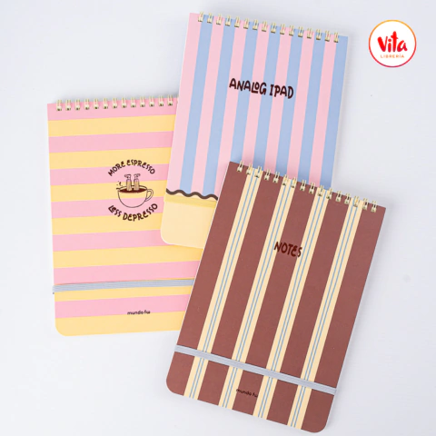 Libreta FW A5 anillada COFFE "NOTES" (AMARILLO Y MARRON)