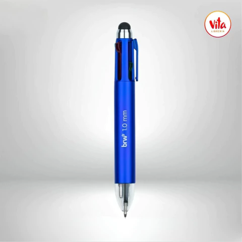 Boligrafo mini c/tactil 4 colores brw
