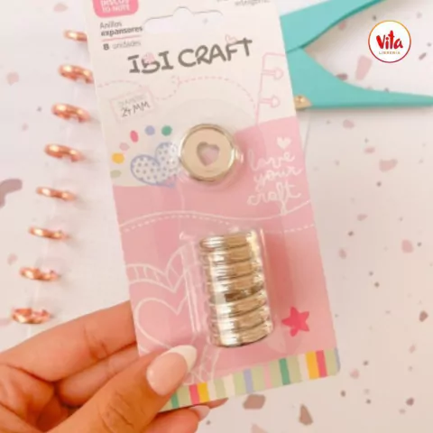 Discos cuaderno inteligente 24mm x8 IBI CRAFT - PLATA