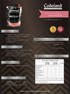 Relleno FRUTILLA Codeland SIN TACC X 500 G CodelandShop en internet