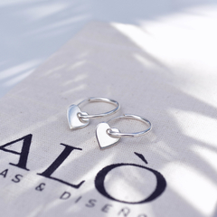 A069 Aros Argolla N°2 con Corazón (Par) en internet