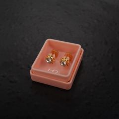 A034G Aro Abridor Strass Mediano con perno de oro 18k (Blanco) - comprar online