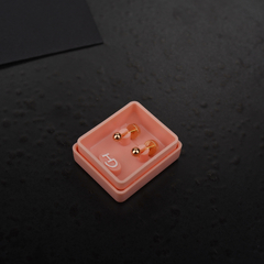 A034A Aro Abridor Bolita 3mm con perno de oro 18k