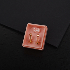 A034B Aro Abridor Bolita 3,5mm con perno de oro 18k - comprar online