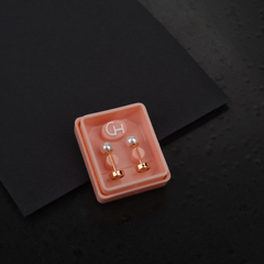 A034C Aro Abridor Perla 4mm con perno de oro 18k en internet