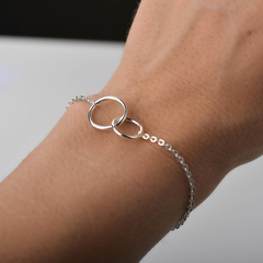 P023 Pulsera Doble Círculo - comprar online
