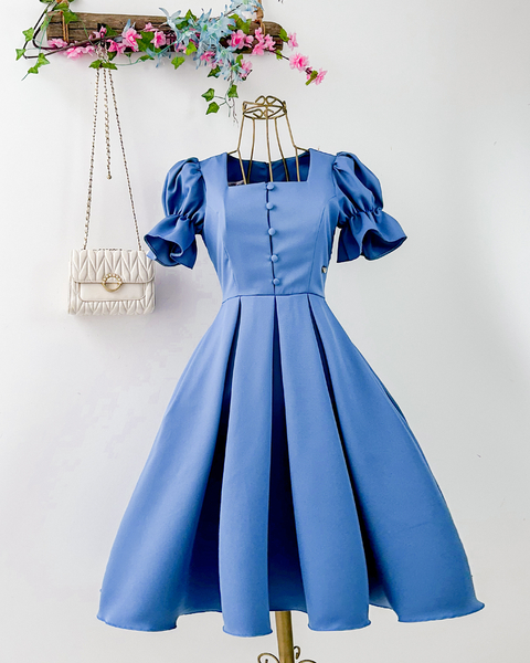 Mídi Camélia Azul Naval - comprar online