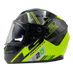 Casco LS2 320 Stream Evo Sche Negro / Amarillo / Verde - comprar online