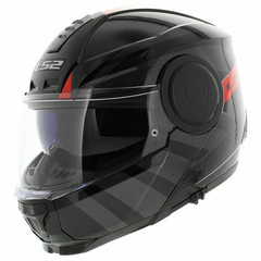 CASCO LS2 902 REBATIBLE SCOPE HAMR NEGRO / ROJO - Cingolani Motors