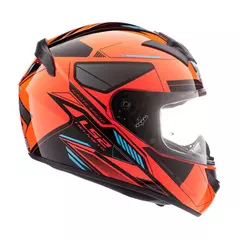 CASCO LS2 352 ROOKIE BETA HV NARANJA NEGRO CON SPOILER - Cingolani Motors