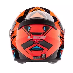 CASCO LS2 352 ROOKIE BETA HV NARANJA NEGRO CON SPOILER - tienda online