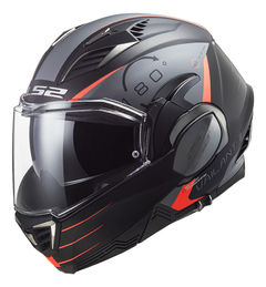 CASCO LS2 900 VALIANT II NEGRO ROJO - comprar online