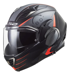 CASCO LS2 900 VALIANT II NEGRO ROJO - comprar online