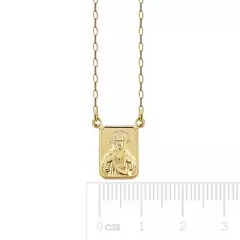 Escapulário de Ouro 18k Sagrado Coração - loja online