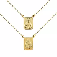 Escapulário de Ouro 18k Sagrado Coração - comprar online