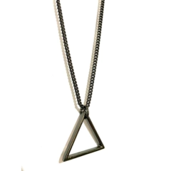 Colar Triangle Corrente - DOM ACCESSORI