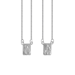 Escapulário de Prata Sagrado Coração