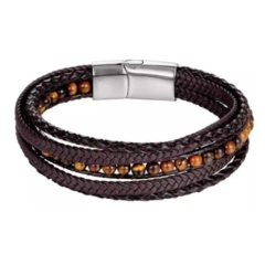 Pulseira David Olho de Tigre Marrom