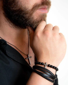 Pulseira Nova Zelandia Preta - DOM ACCESSORI