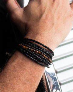 Pulseira David Olho de Tigre Preta na internet