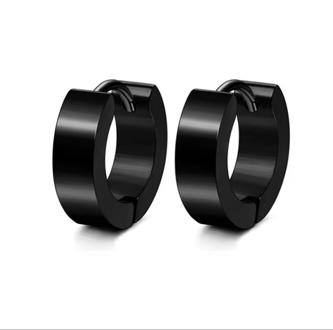 Brinco Argola Aço Preto - comprar online